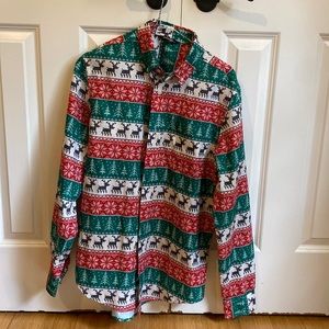 Christmas button up